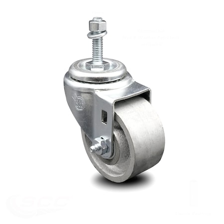Service Caster 3 Inch Semi Steel Wheel Swivel 10mm Threaded Stem Caster SCC-TS20S314-SSS-M1015